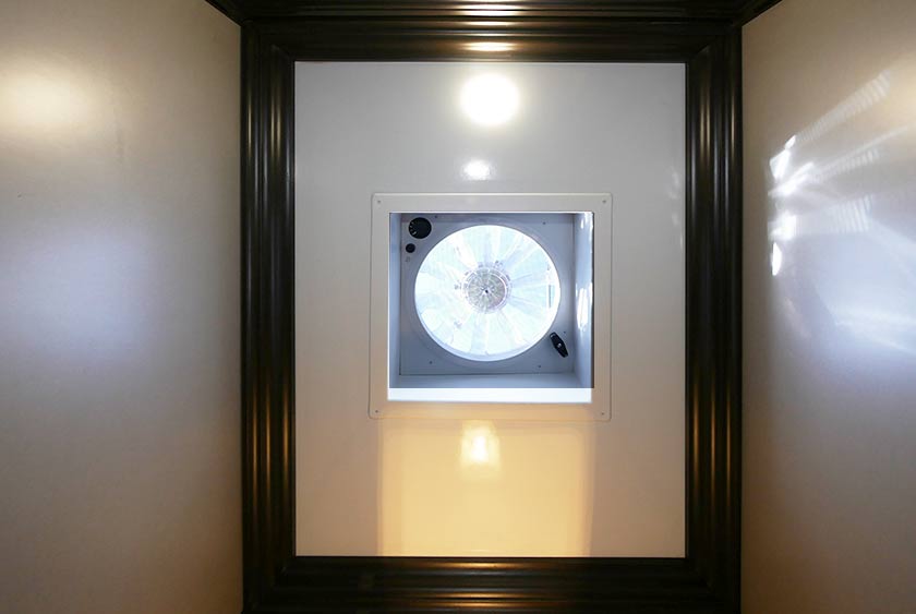 CEILING MOUNT VENTS WITH ELECTRIC FANS FOR ADDITIONAL AIR FLOW