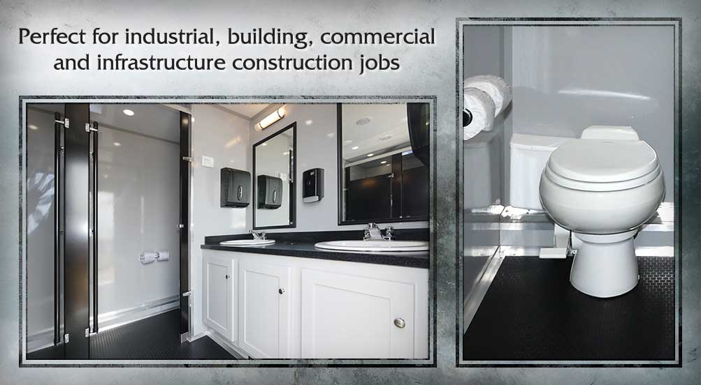 The Concourse Restroom Trailer Perfect for Industrial, Building, Commercial and Infrasture Construction Jobs