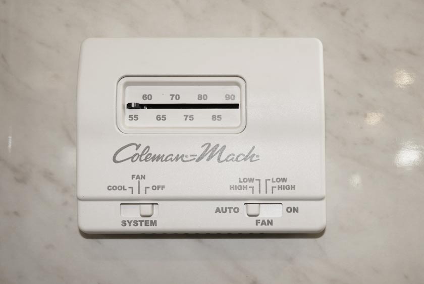 THERMOSTAT CONTROLLED HEAT AND AIR CONDITIONING