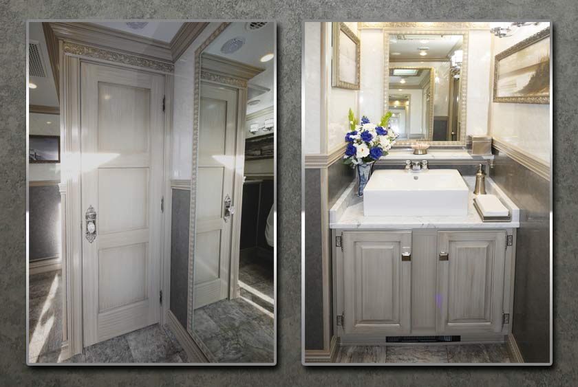 DRIFTWOOD RESTROOM TRAILER INTERIOR DETAILS