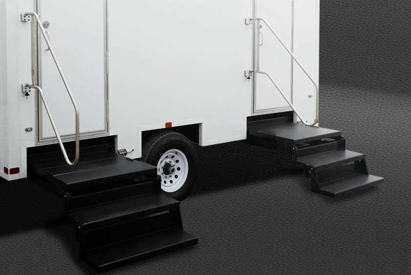 FOR SAFETY, NON-SKID STAIRS AND STAINLESS HANDRAILS