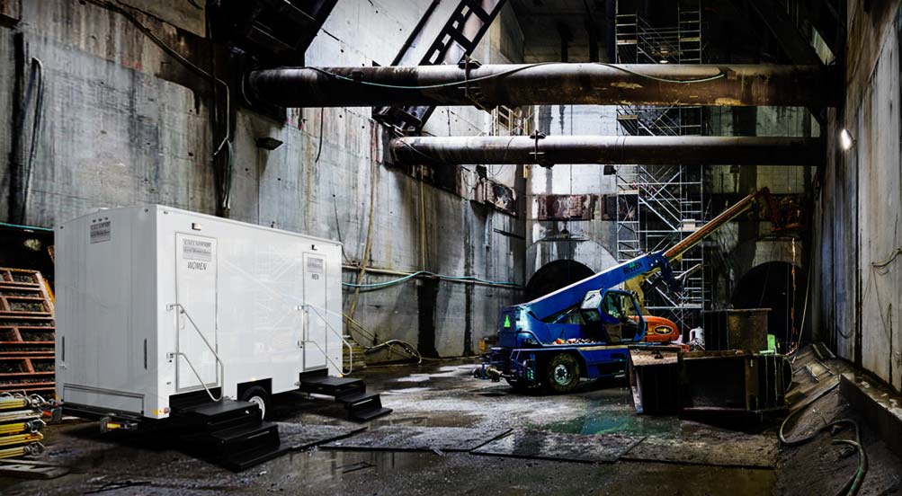 The Granite Restroom Trailer Underground Tunnel
