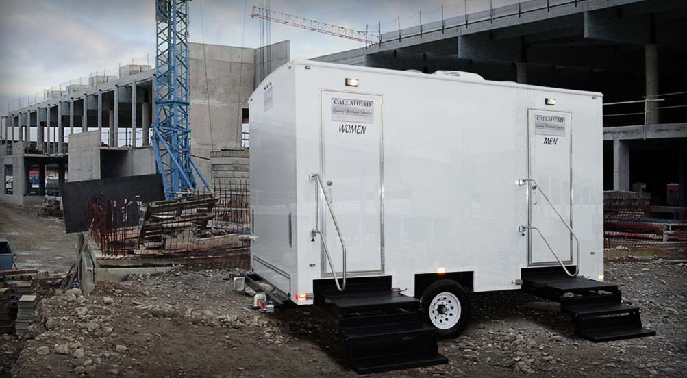 The Granite Restroom Trailer Near Industrial Park