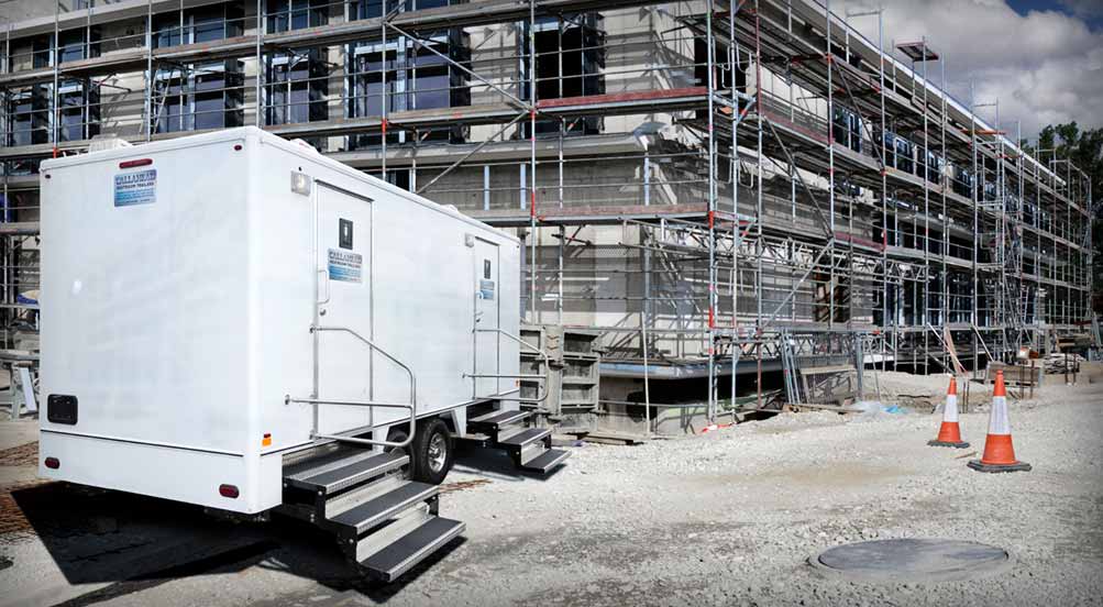 The Hudson Restroom Trailer Near Industrial Park