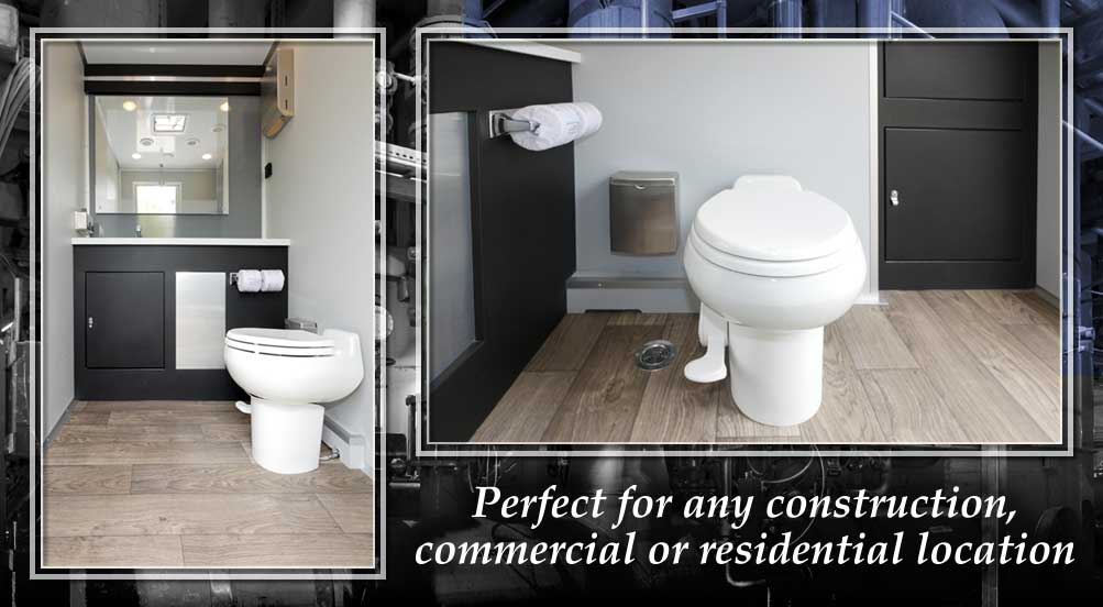 The Industrial 105 Restroom Trailer Is Perfect For Any Construction, Commercial Or Residential Location