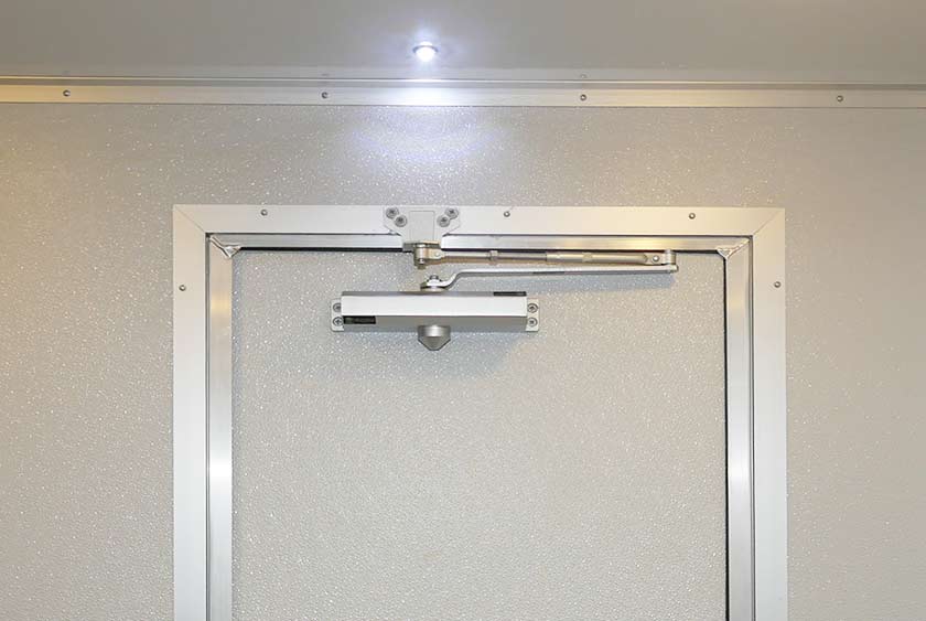 SELF CLOSING DOOR ASSURES PRIVACY