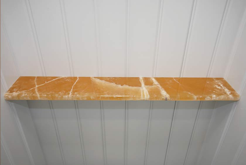 ONYX MARBLE CONVENIENCE SHELF OVER EACH TOILET AND URINALS