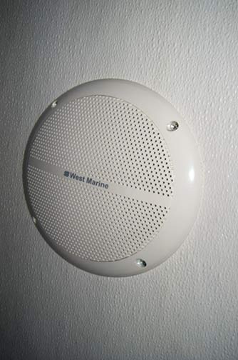 The Newport 1100 Restroom Trailer - Speaker from Built In Stereo System