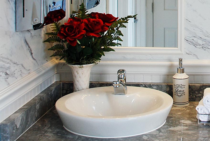 DOUBLE VESSEL SINKS IN EACH BATHROOM
