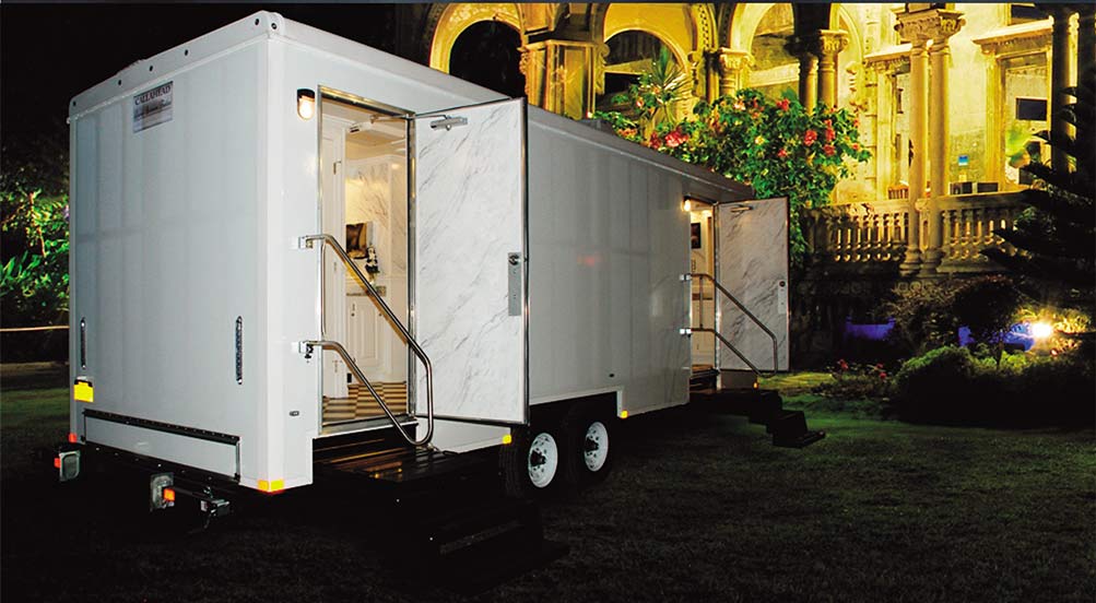 The Plaza Luxury Restroom Trailer Near Banquet Hall