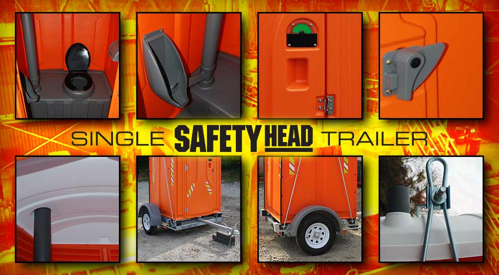 The Safety Head Portable Restroom Trailer