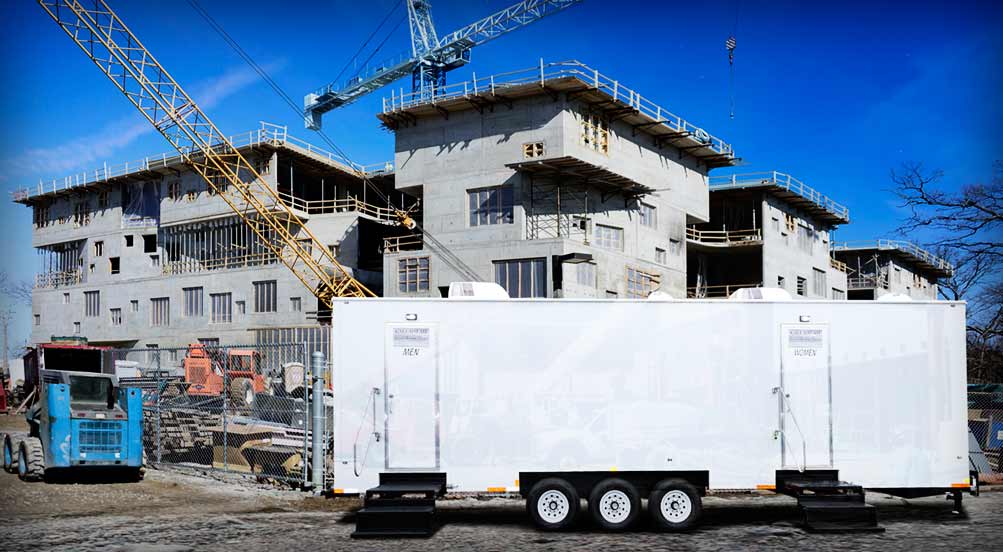 Construction Portable Restroom Trailer in NY