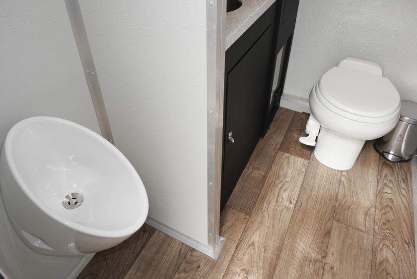 SEPARATE MODERN URINAL IN MEN'S BATHROOM