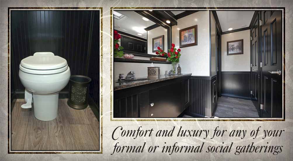 The Williamsburg Luxury Restroom Trailer  Has Comfort For Any Special Event
