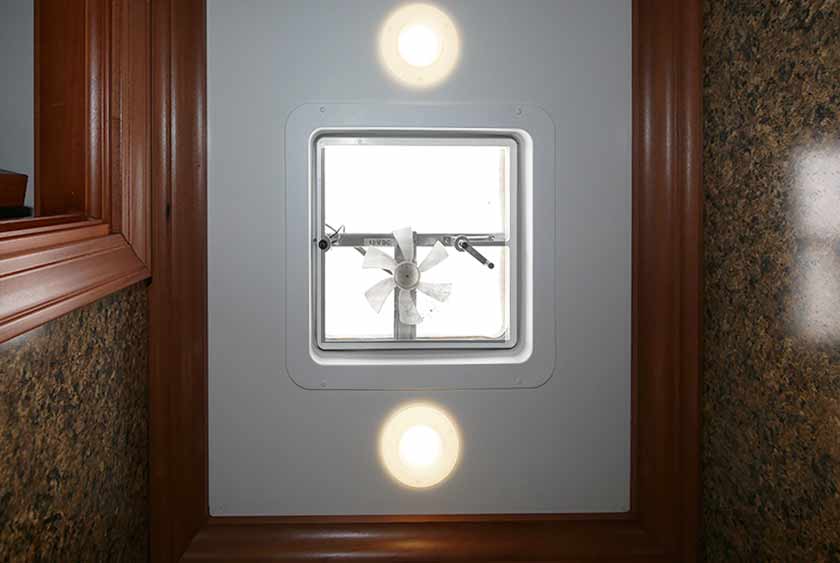 VENTS WITH ELECTRIC FANS FOR ADDITIONAL AIR CIRCULATION