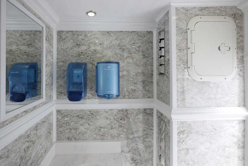 SOAP AND HAND TOWELS AT YOUR FINGERTIPS