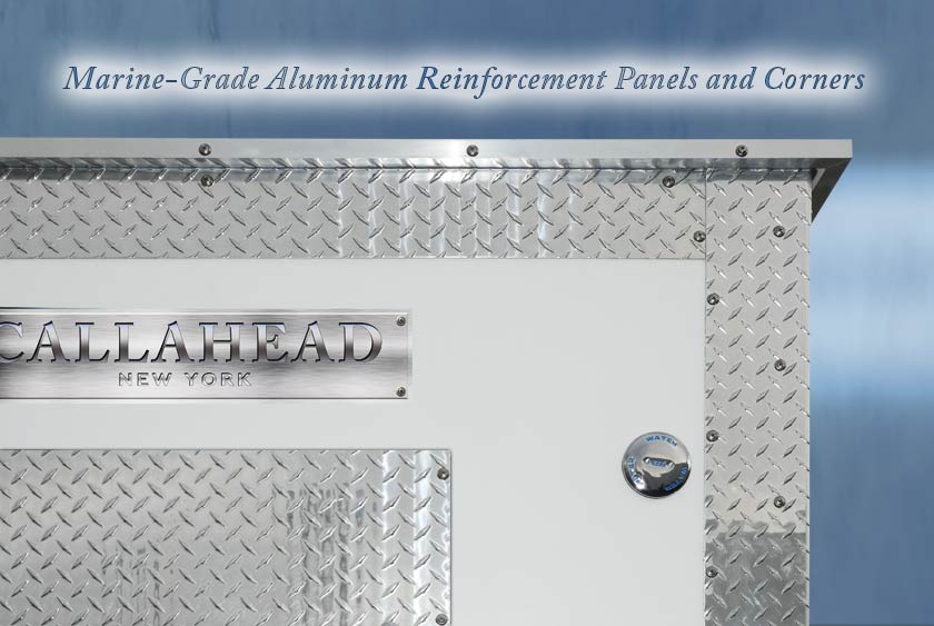 MARINE GRADE ALUMINUM-REINFORCED PANELS AND CORNERS