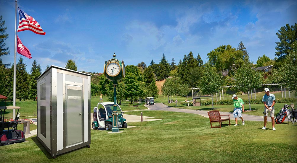 White Wash Portable Restroom | The White Wash Portable Restroom on the Deck of an Aircraft Carrier.
