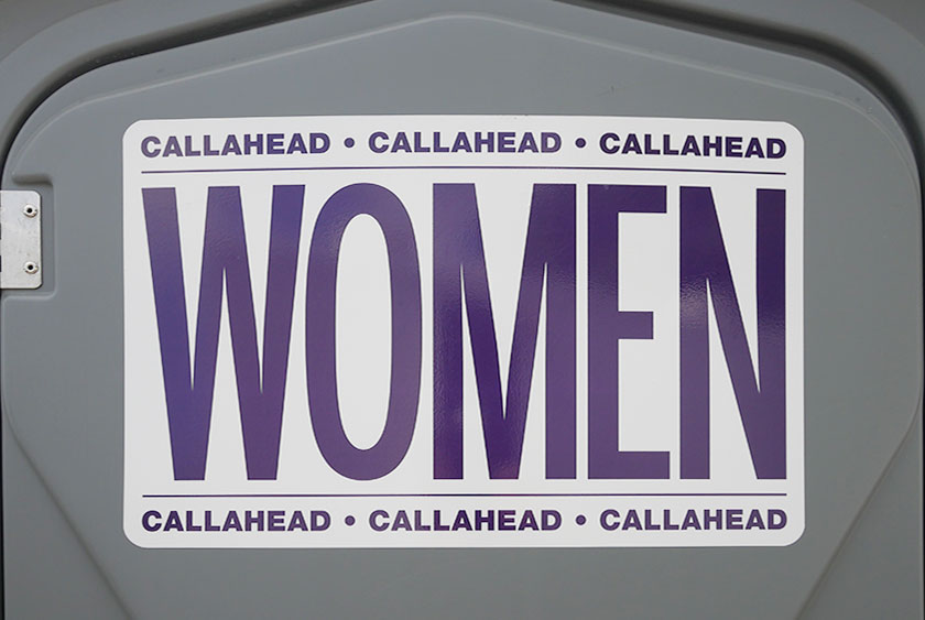 CALLAHEAD SIGNAGE PROMINENTLY INDICATES FOR WOMEN USE ONLY
